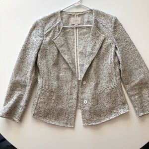 Loft cropped tweed blazer
